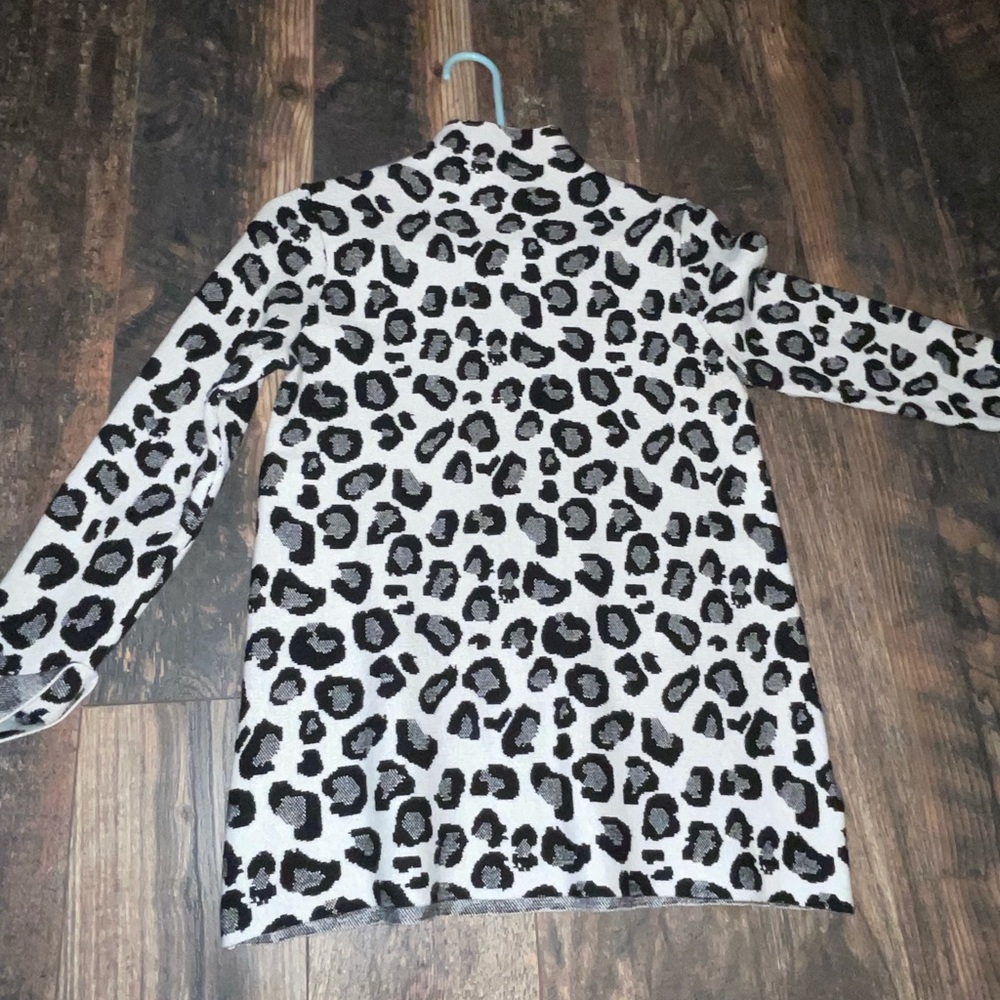 Cheetah print turtleneck sweater